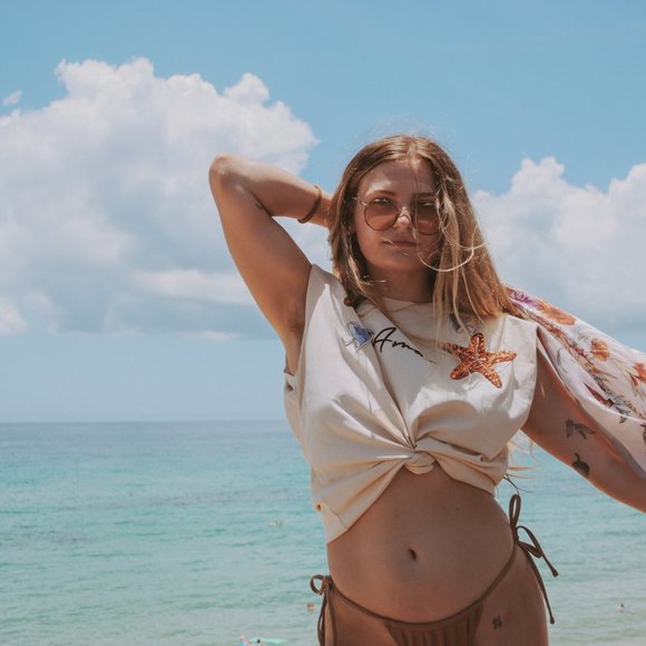 Mermaid Top with Sequins Patches (NEW- Handmade) - Picture 4 of 4